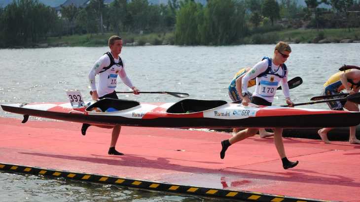 Arne Kraus bei den Kanu-Marathonrennsport Weltmeisterschaften in Shaoxing/China